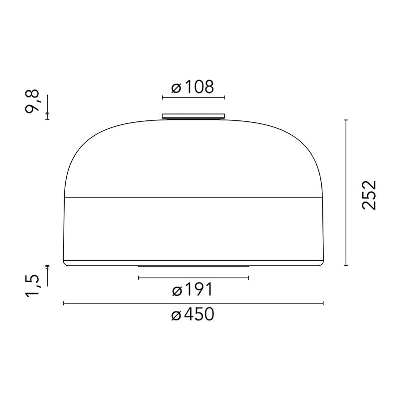 Flos Bellhop Glass C2 Ceiling Light – Display Model