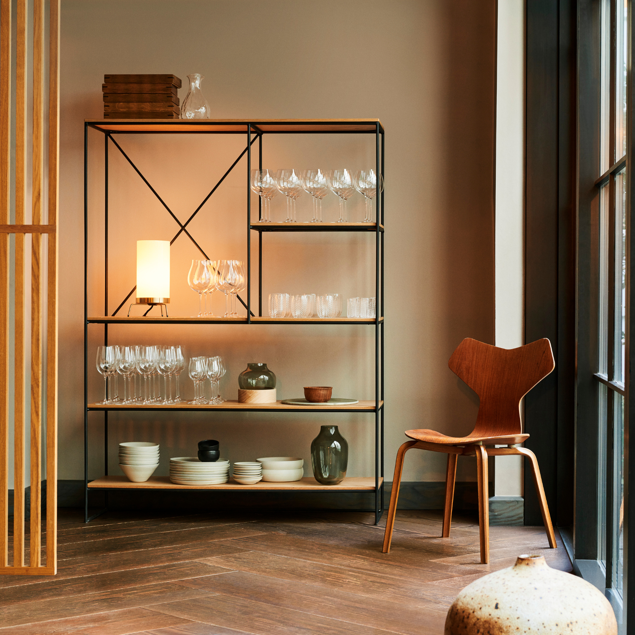 Grand Prix Chair Clear Lacquered Veneer