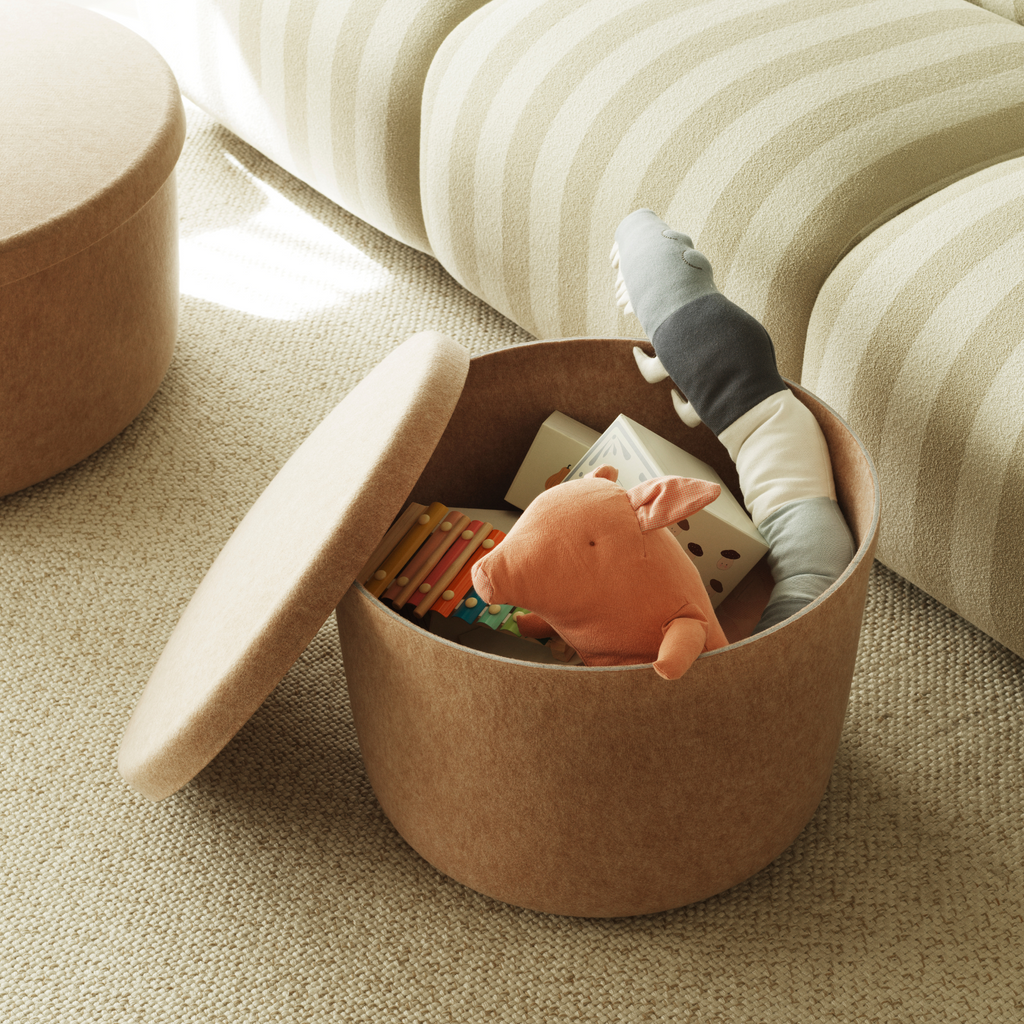 Hide Storage Pouf