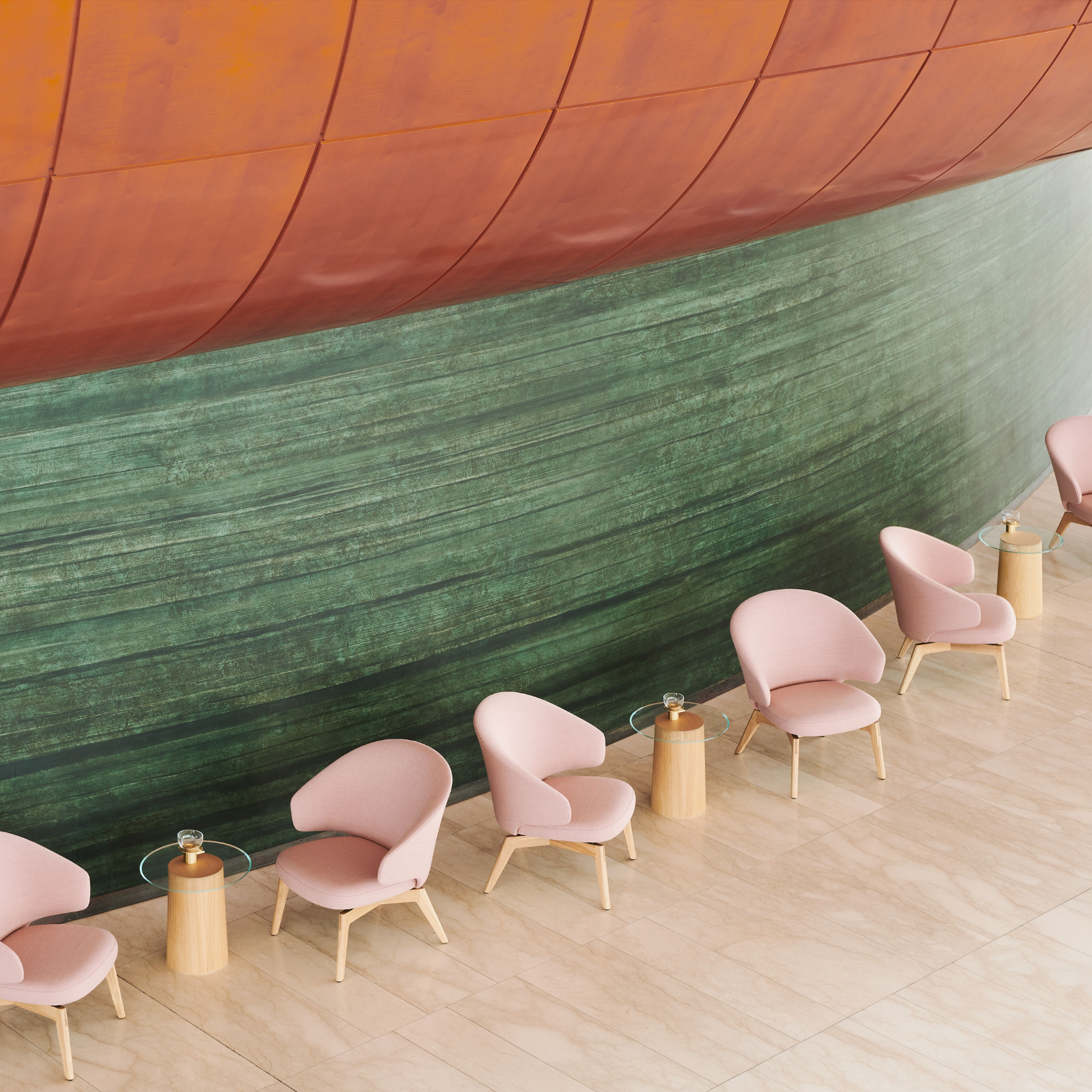 Let Lounge Chair Wooden Base