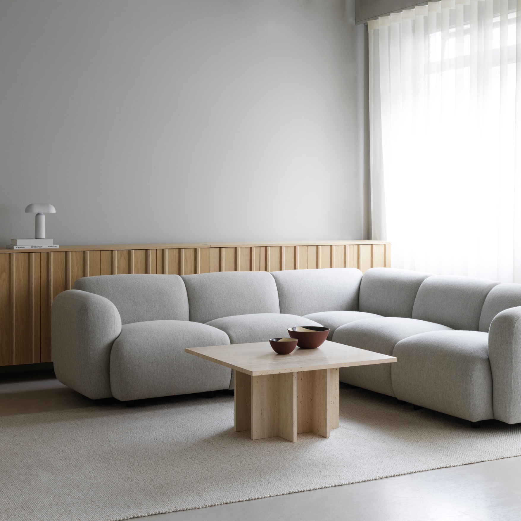 Line Bowl Black/Cream