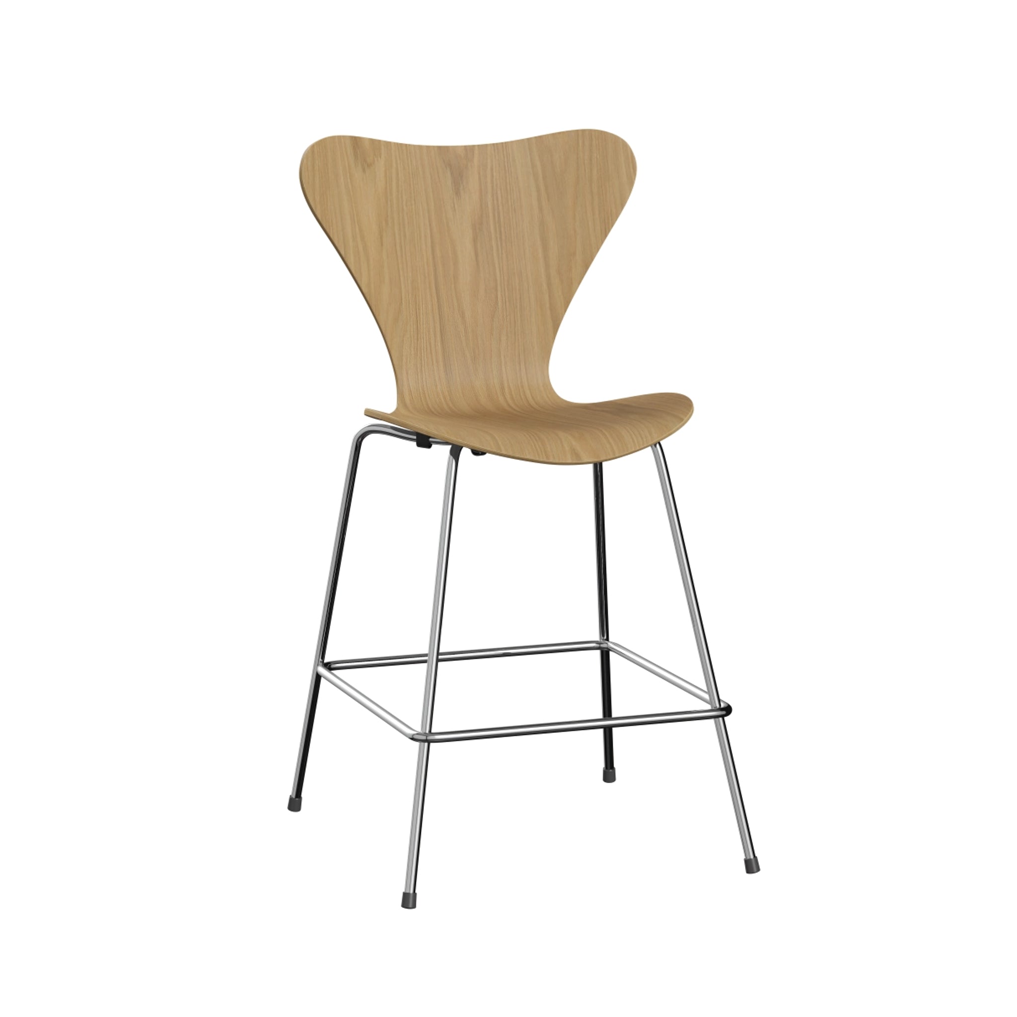 Series 7 Counter Stool Clear Lacquered Veneer